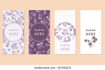 set hand drawn card templates ladybird stock vector royalty free