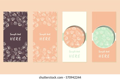 set hand drawn card templates ladybird stock vector royalty free