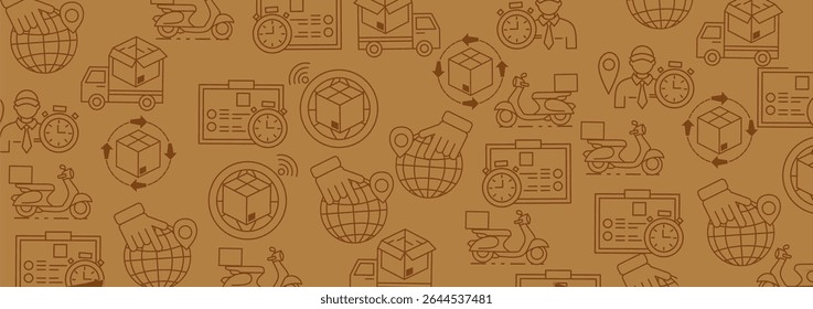  Set of hand drawn cartoon vector images with shipping symbols and objects. Ink style sketch illustrations for postcards, banners, posters, etc. Vector line art illustrations.