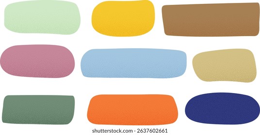 Set of hand drawn chalk speech bubbles. Text box icons for comics. Grunge texture in doodle style.