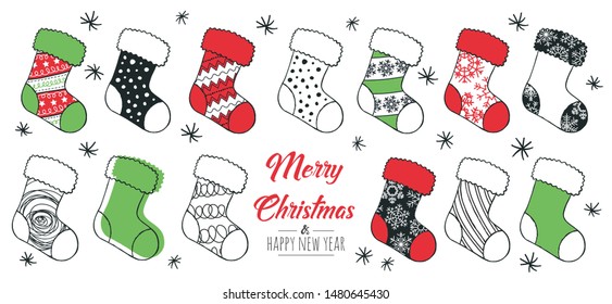 Socks Sketch Images, Stock Photos & Vectors | Shutterstock