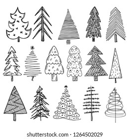 Images Of Tree Line Drawing Christmas