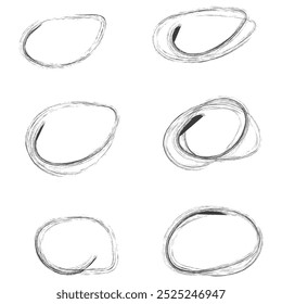 Set Of Hand Drawn Circle Elements, Hand Drawn Sketch