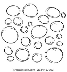 Set Hand Drawn Circle Marker Simple Stock Vector (Royalty Free ...