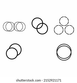 Conjunto de líneas de esbozo de círculo dibujadas a mano. Círculo circular del doodle vectorial para el elemento de diseño del signo de la nota de mensaje. Dibujo de la burbuja de graffiti con lápiz o pluma o dibujo de bola.