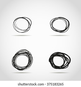 Set of Hand drawn circles