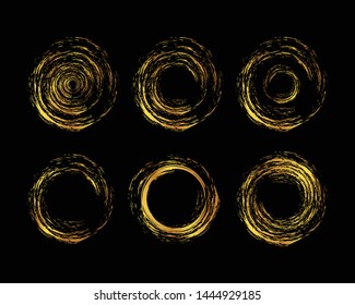 Set of Hand Drawn Circles, design elements vector template