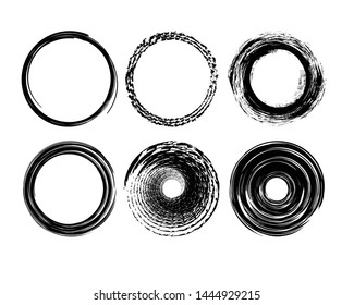 Set of Hand Drawn Circles, design elements vector template