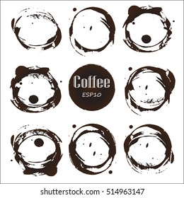 Set of hand drawn circles, vector design elements