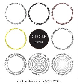 Set of hand drawn circles, vector design elements