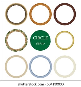 Set of hand drawn circles, vector design elements