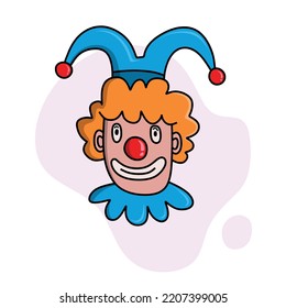 Set of Hand Drawn color Doodle 	
clown