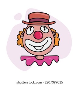 Conjunto de dibujos a mano color Doodle 	
payaso