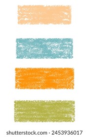 Set of hand drawn colorful frames.Pastel chalk crayon.Set of elements. Collection of banner for chat and advertising. Vector illustration