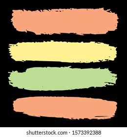 Set Of Hand Drawn Colorful Grunge Brushes. Turquoise Dirty Background. Watercolor Grunge Design. White Brush Paint. Watercolor Drawing. Purple Distress Banner. Brush Banner.