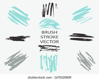 Set Of Hand Drawn Colorful Grunge Brushes. bright on white background. Art creative modern abstract vector.