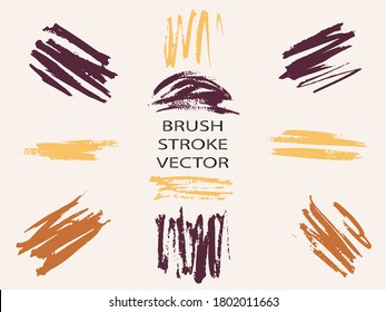 Set Of Hand Drawn Colorful Grunge Brushes. Watercolor Vintage. Art creative modern abstract vector.