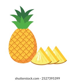 Set handgezeichnete bunte Ananasfrucht. Moderner abstrakter Minimalstil. Natürliche tropische Früchte., Ananas, Vektorgrafik.