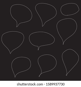 Set of Hand Drawn Comics Style Speech Bubbles.