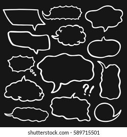 Set of Hand Drawn Comics Style Speech Bubbles for Your Business Project