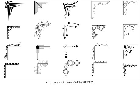 Set Of Hand Drawn Corners 