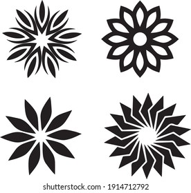 Legen Sie handgezeichnetes, lockiges Gras und Blumen auf weißem, isoliertem Hintergrund fest. Botanische Illustration. Dekoratives Blumenbild.