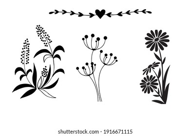 Wildflower Silhouette High Res Stock Images Shutterstock