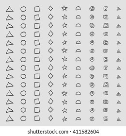 Set of hand drawn decorative borders