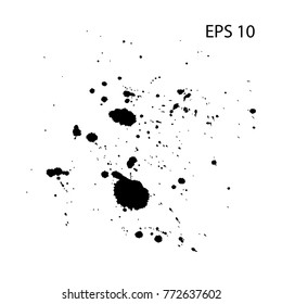 Set of hand drawn design elements. Vector collection of black ink abstract textures. Grunge ink pen - vector Brush Stroke.Distressed quill. Black Modern Textured pen Stroke.