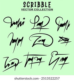 Set of hand drawn doodle abstract scribble. Vector design elements.