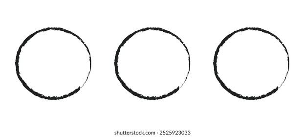 Conjunto de desenho desenhado à mão doodle elipse design. Ícone de esboço de linha de círculo em estilo desenhado à mão. Ilustração de vetor de rabisco circular em plano de fundo isolado. Abstrato, elemento de design moderno, círculo.