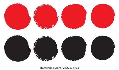 Set of hand drawn doodle ellipses. Scribble ovals and bubbles to circle and highlight text. Collection of different brush drawn black circles. Marker round elements isolated on white background. 