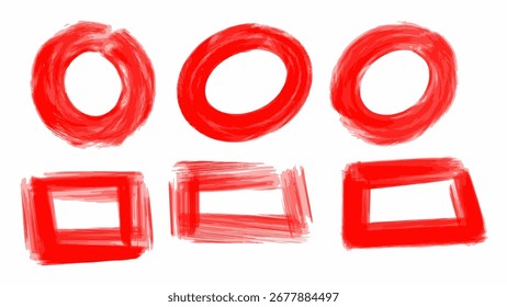 Set of hand drawn doodle ellipses. Set of hand drawn doodle circle. vector.