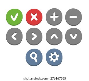 Set of hand drawn doodle style web interface buttons.