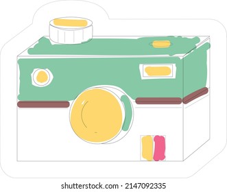 Set of hand drawn doodle traveller. Vector illustration. Travel and sketch summer with travel elements: compass, bikini, sunglasses, camera, cocktail, ticket.
