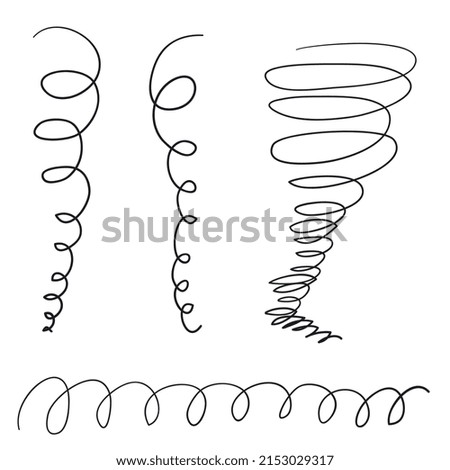 Set of hand drawn doodles, design elements. Vector illustration
