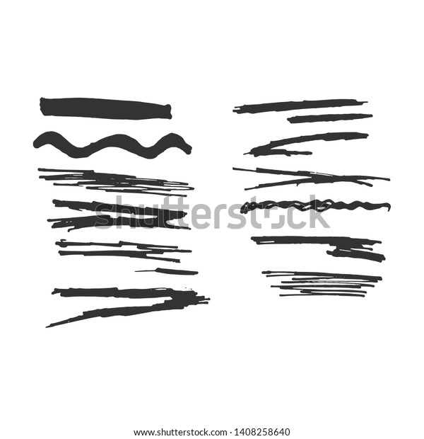 Set of hand drawn doodles isolated on white\
background EPS Vector