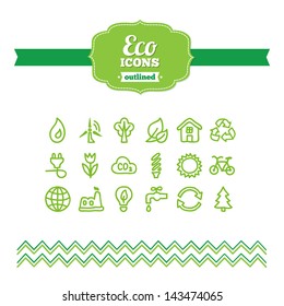 Set Of Hand Drawn Eco Icons