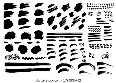 Set of hand drawn elements. Vector illustrations for graphic, web and social media design. 