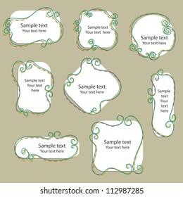 Set of hand drawn frames