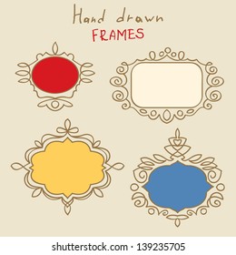 Set of Hand Drawn Frames