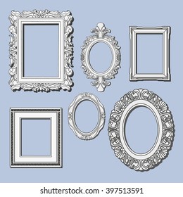 Set of hand drawn frames