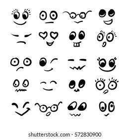 Eyes Cartoon Expression Doodle Stock Vector (Royalty Free) 1207735891 ...