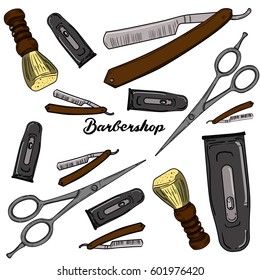 Set of hand drawn gadget icons