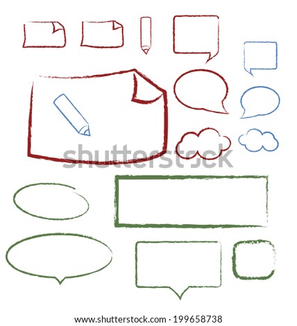 Set of hand drawn graphic signs