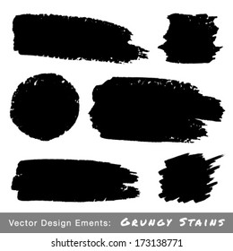 Set of Hand Drawn Grunge backgrounds. Vector Illustration 