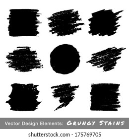 Set of Hand Drawn Grunge backgrounds. Vector Illustration 