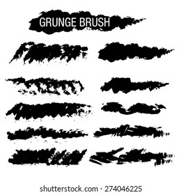 Set of Hand Drawn Grunge Brush Smears - Illustration 2