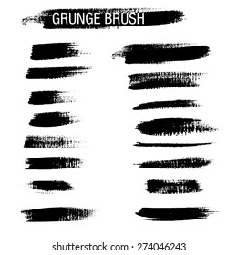 Set of Hand Drawn Grunge Brush Smears - Illustration 5