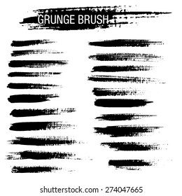 Set of Hand Drawn Grunge Brush Smears - Illustration 14